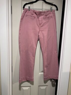 Cabi Paloma Crop Pink Women's Straight-Leg Jeans